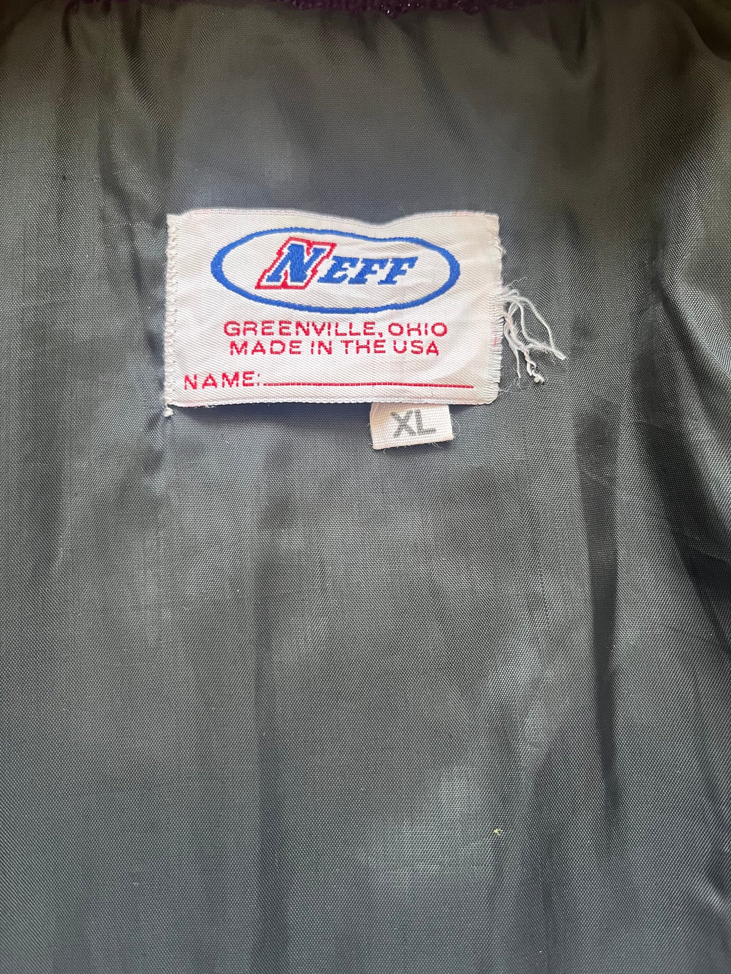 1990s USA made Wool Varsity Jacket with PVC Sleeves - Size Large/XL