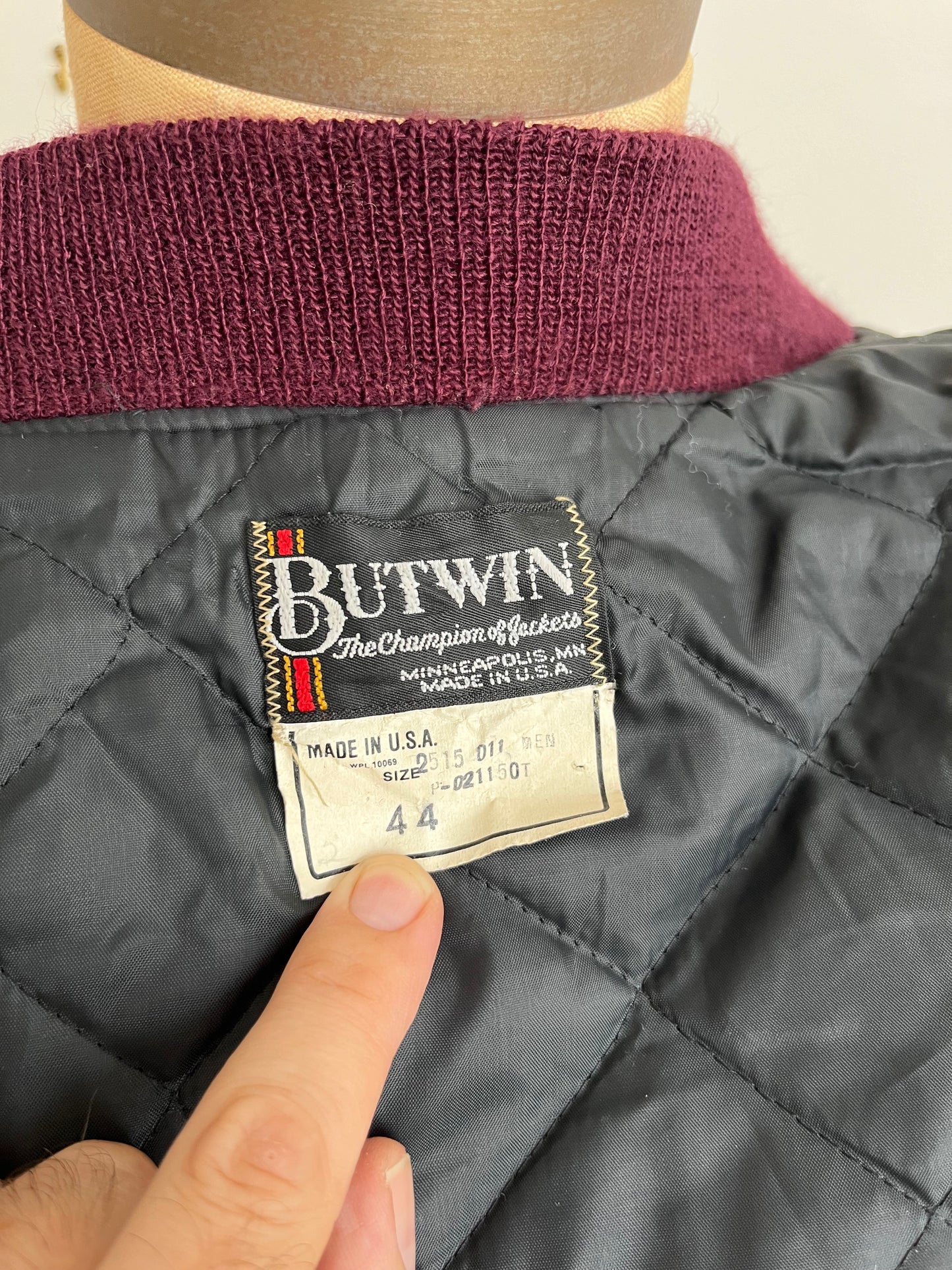 1970s Butwin All Wool Varsity Jacket - Size Large/44” Chest