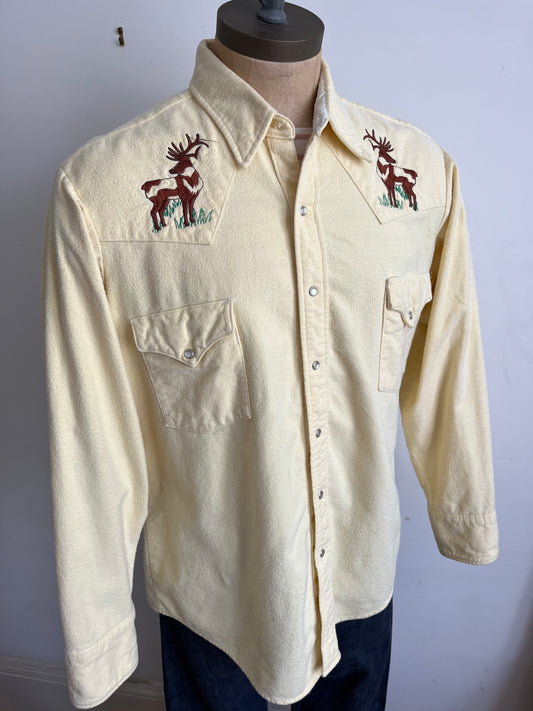 1970’s Pearl snap buttoned Western Shirt - Size Large