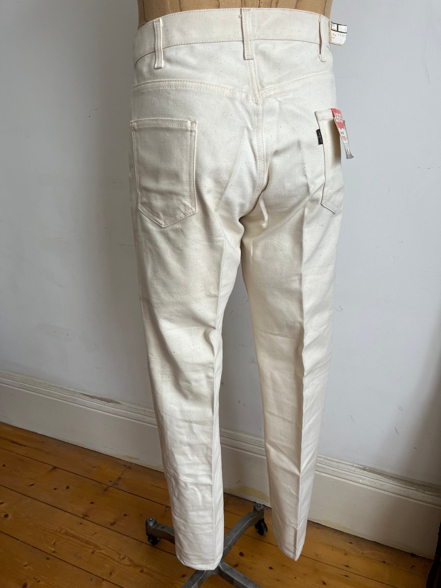 1960s Levi’s Dead-stock Canvas Spikes with Talon Zip 32 Inch Waist