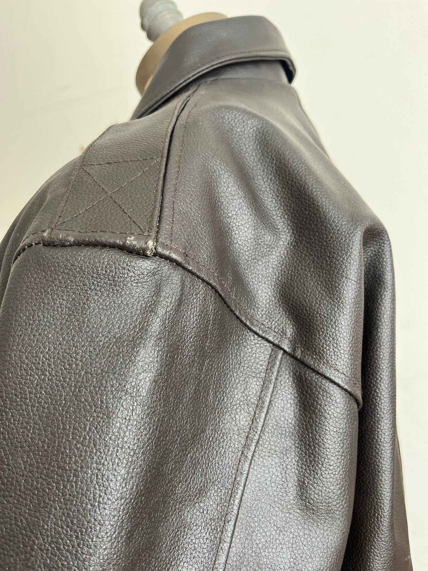 Type A-2E Flight Tech Brown Leather Flight Jacket - Size Large