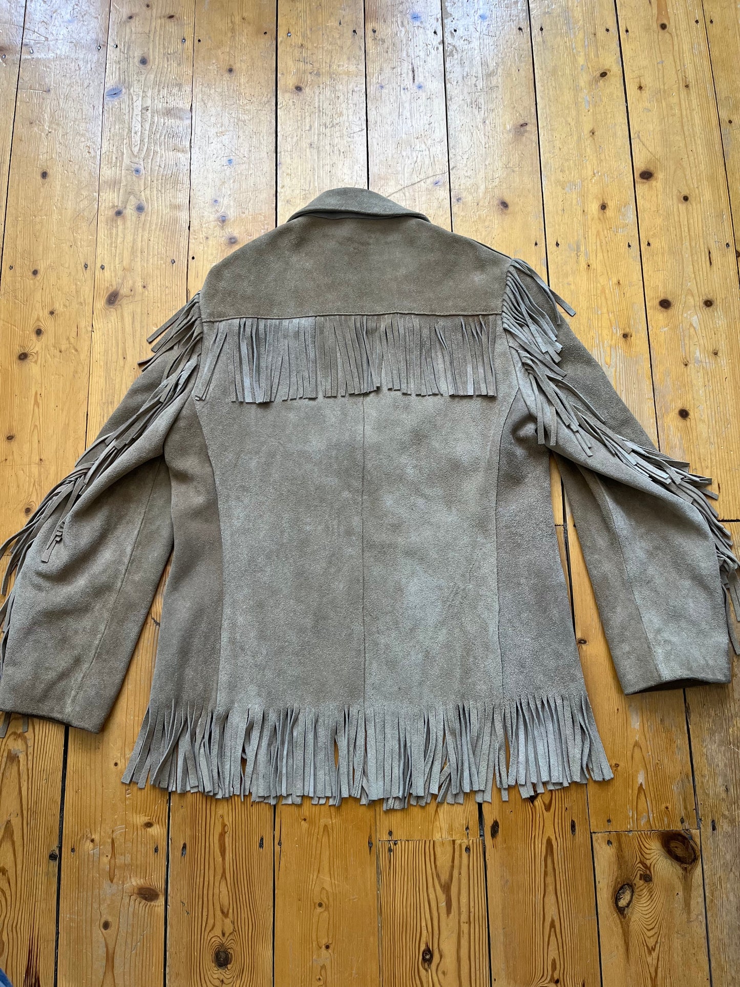 1960s/70s Western Fringe Suede Jacket - Size Small/Medium