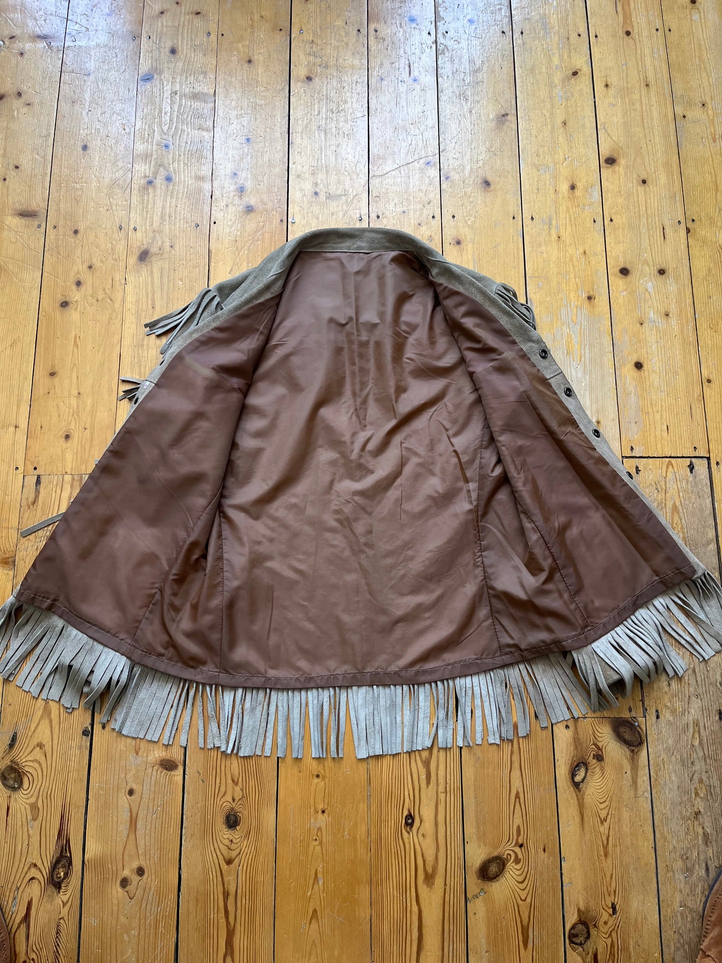 1960s/70s Western Fringe Suede Jacket - Size Small/Medium