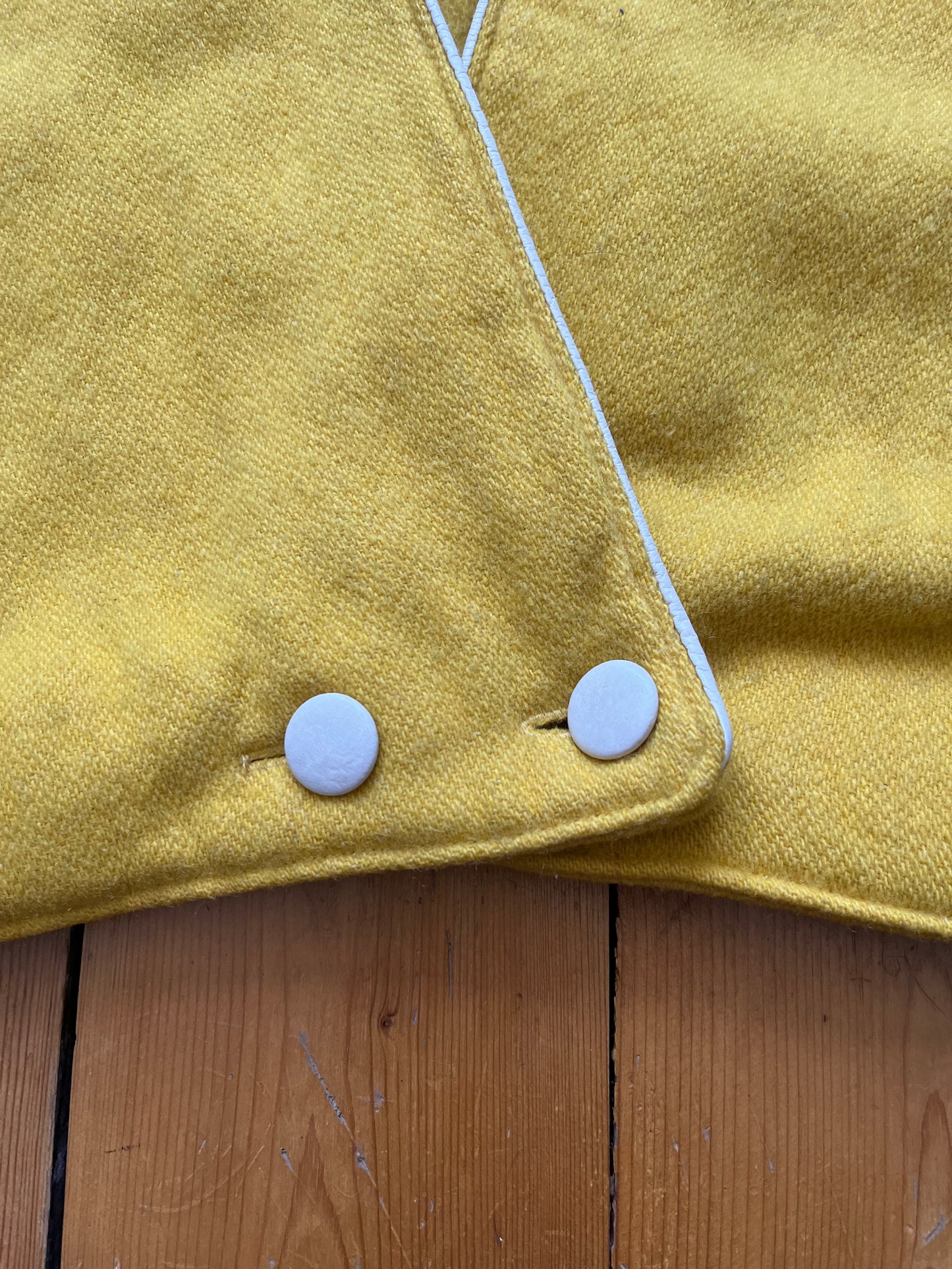 1960s Yellow Varsity Cardigan - Size Medium