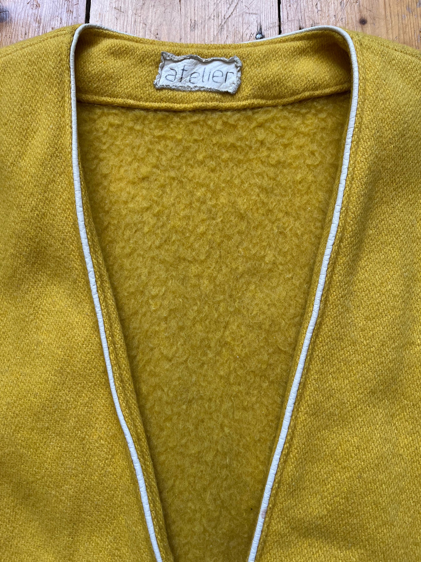 1960s Yellow Varsity Cardigan - Size Medium