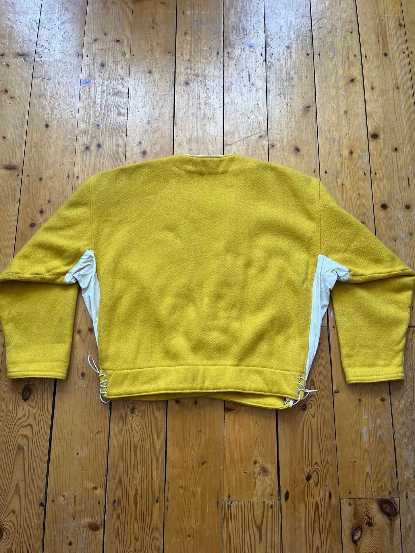 1960s Yellow Varsity Cardigan - Size Medium