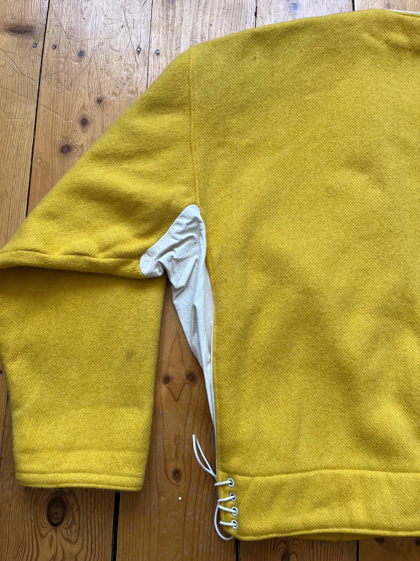 1960s Yellow Varsity Cardigan - Size Medium