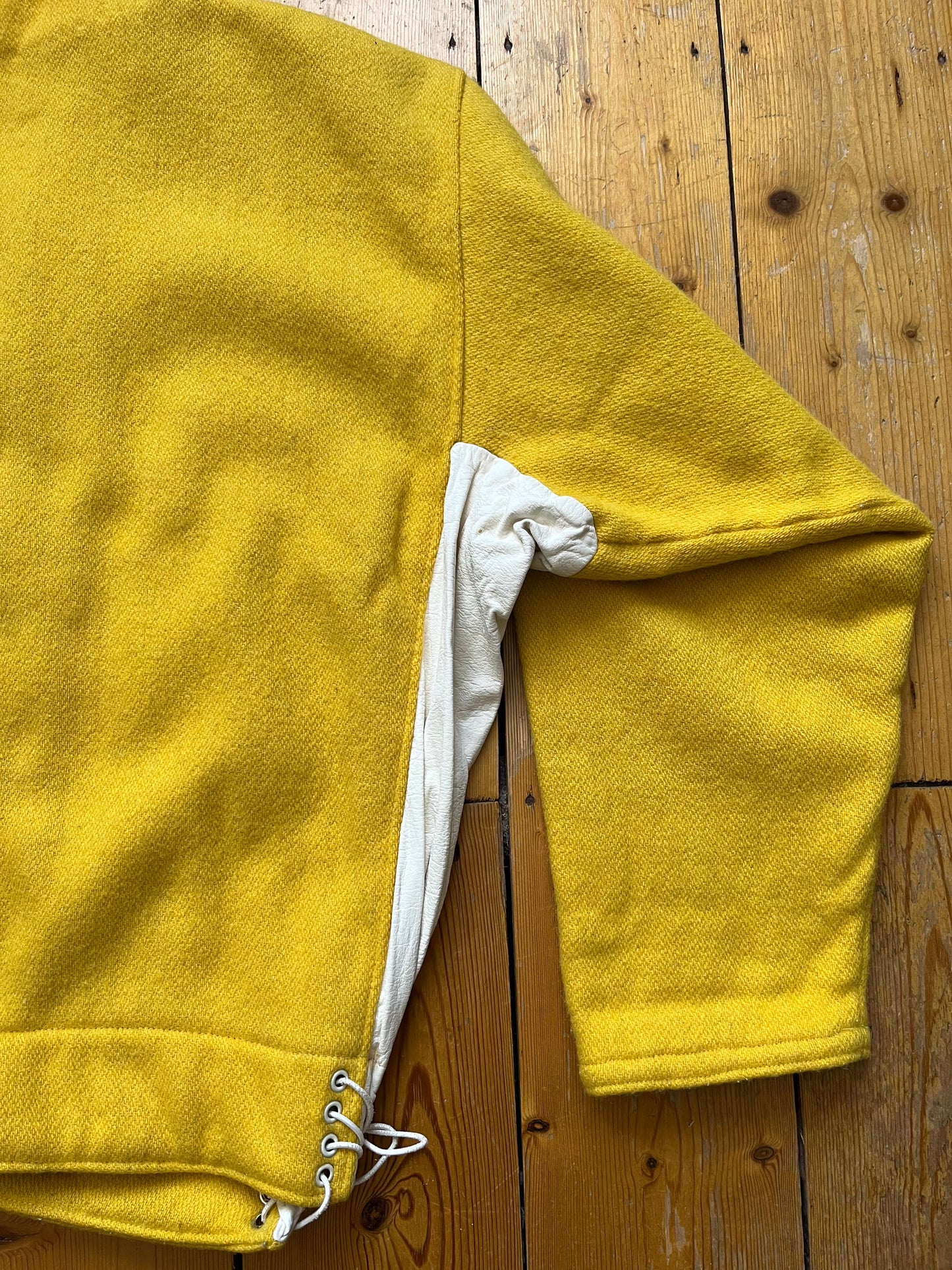 1960s Yellow Varsity Cardigan - Size Medium