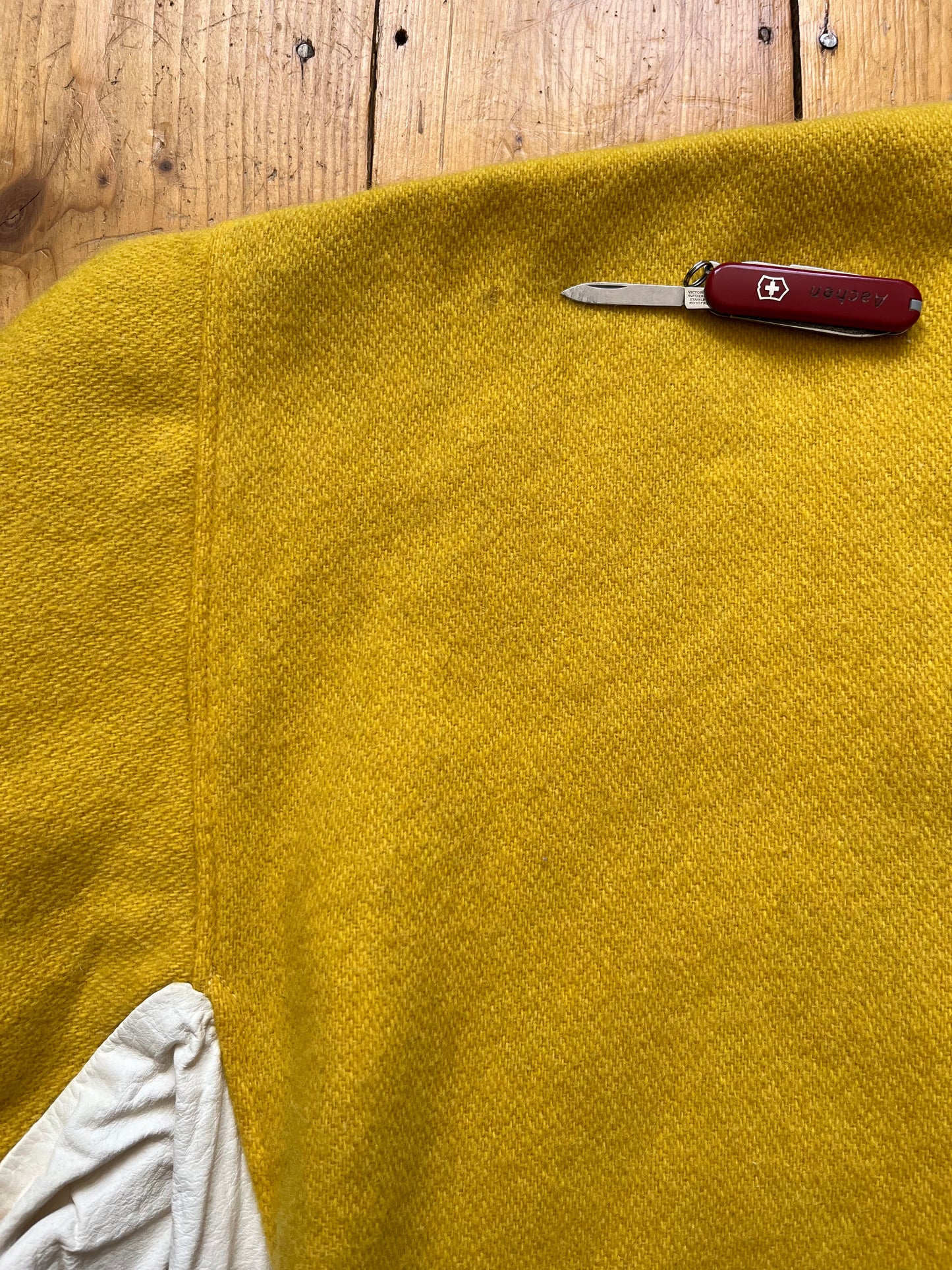 1960s Yellow Varsity Cardigan - Size Medium