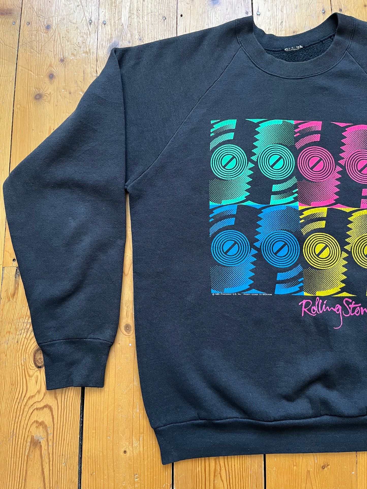 1989 Rolling Stones North American Tour Sweat Shirt - Size Medium