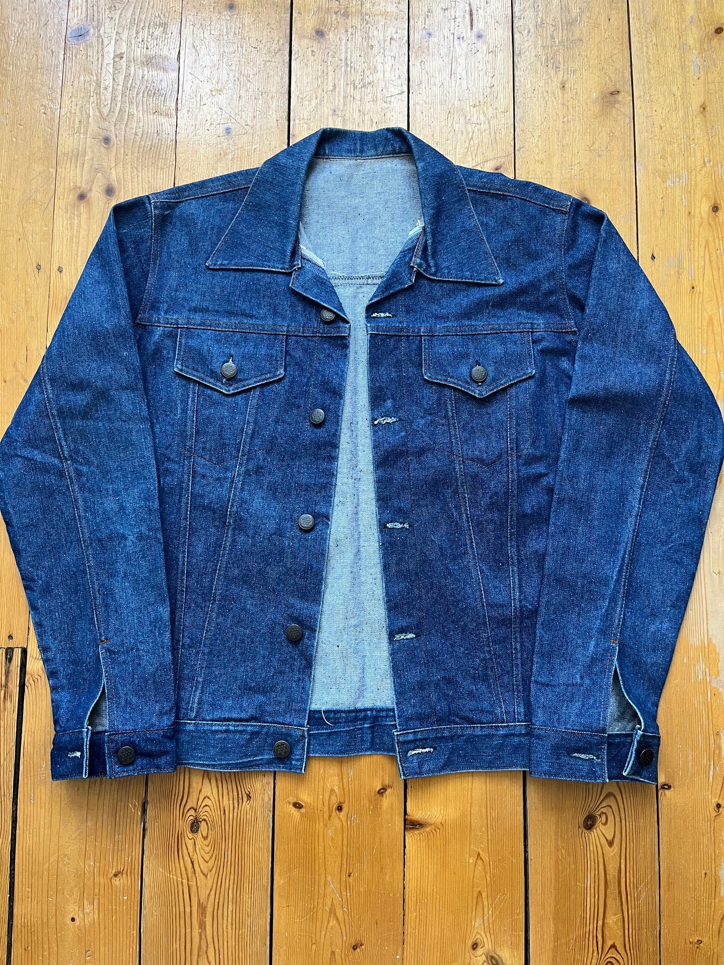 1970s Red Selvedge Denim Jacket - Size Medium