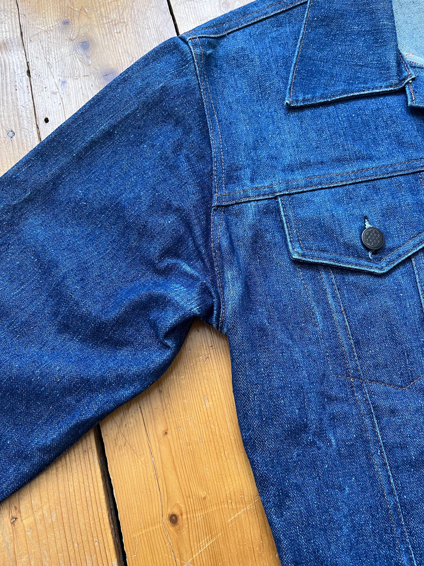 1970s Red Selvedge Denim Jacket - Size Medium