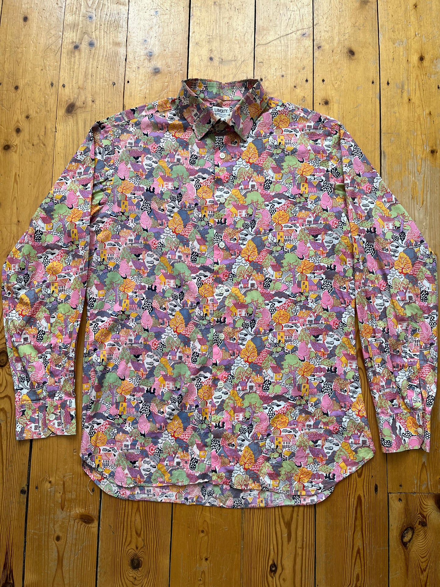 1990s Liberty Print Shirt - Size Medium - 15.5 Inch Collar