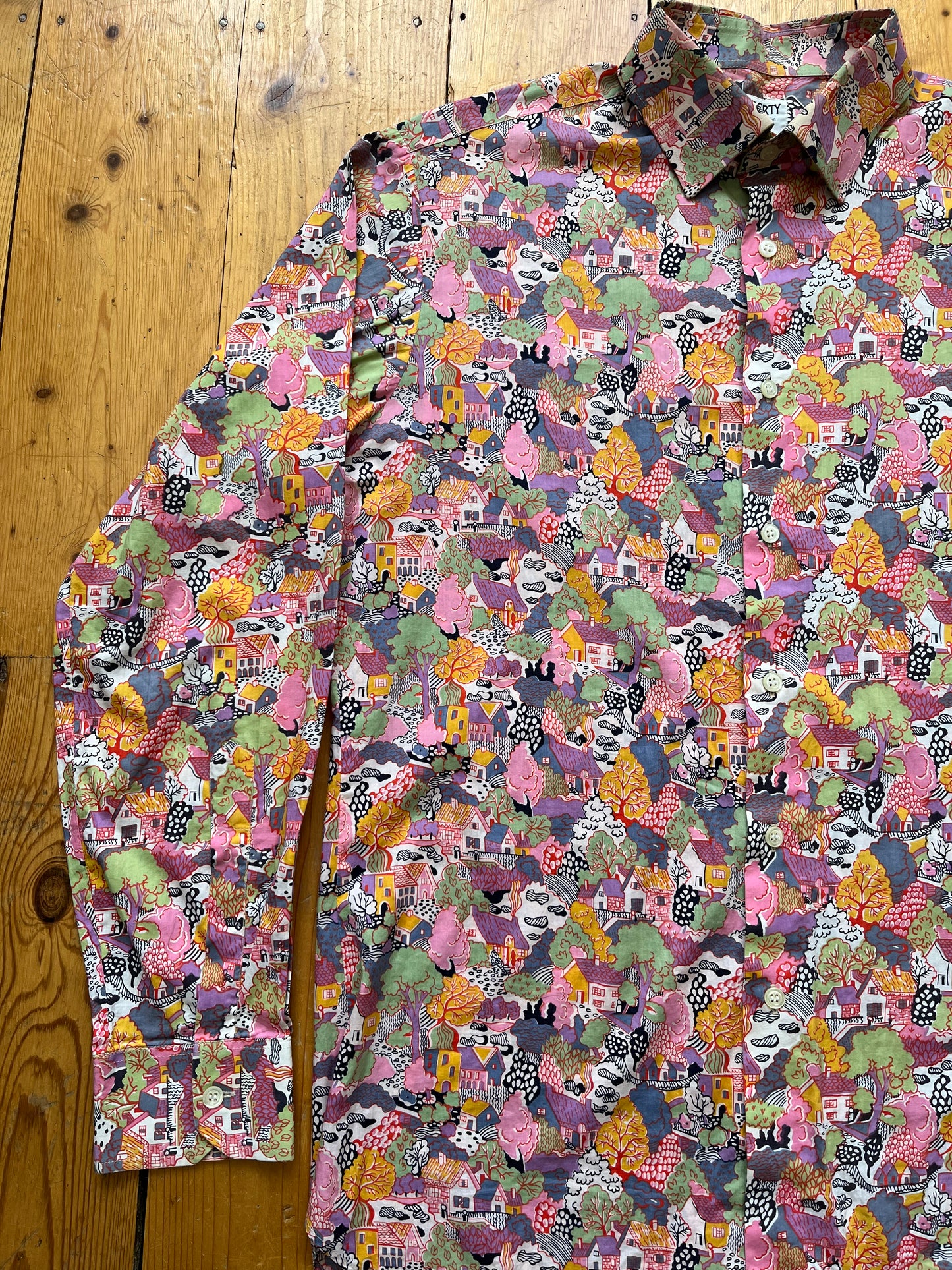 1990s Liberty Print Shirt - Size Medium - 15.5 Inch Collar