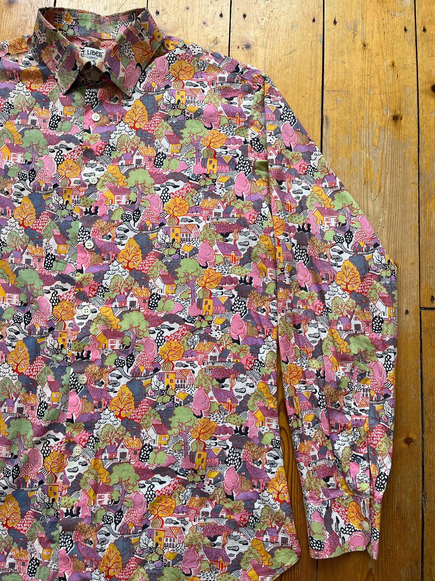 1990s Liberty Print Shirt - Size Medium - 15.5 Inch Collar